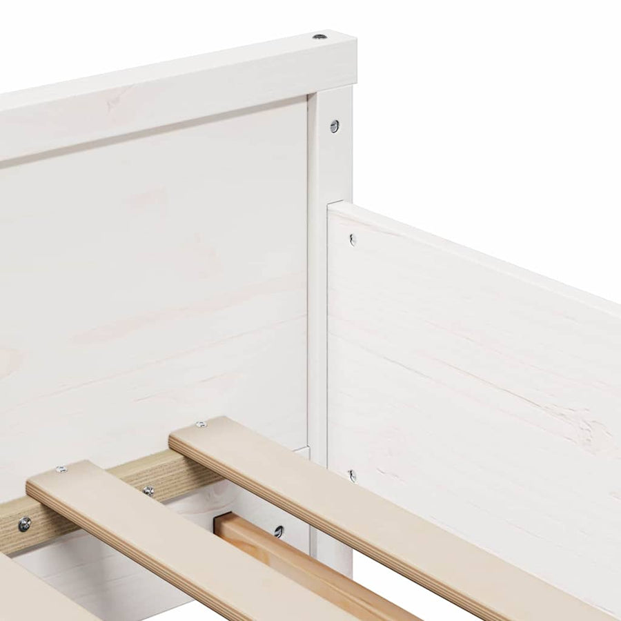 Uitbreidbaar Bedframe voor Kinderen Wit 80 x 130 / 165 / 200 cm