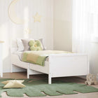 Bedframe 80x200 cm massief grenenhout wit