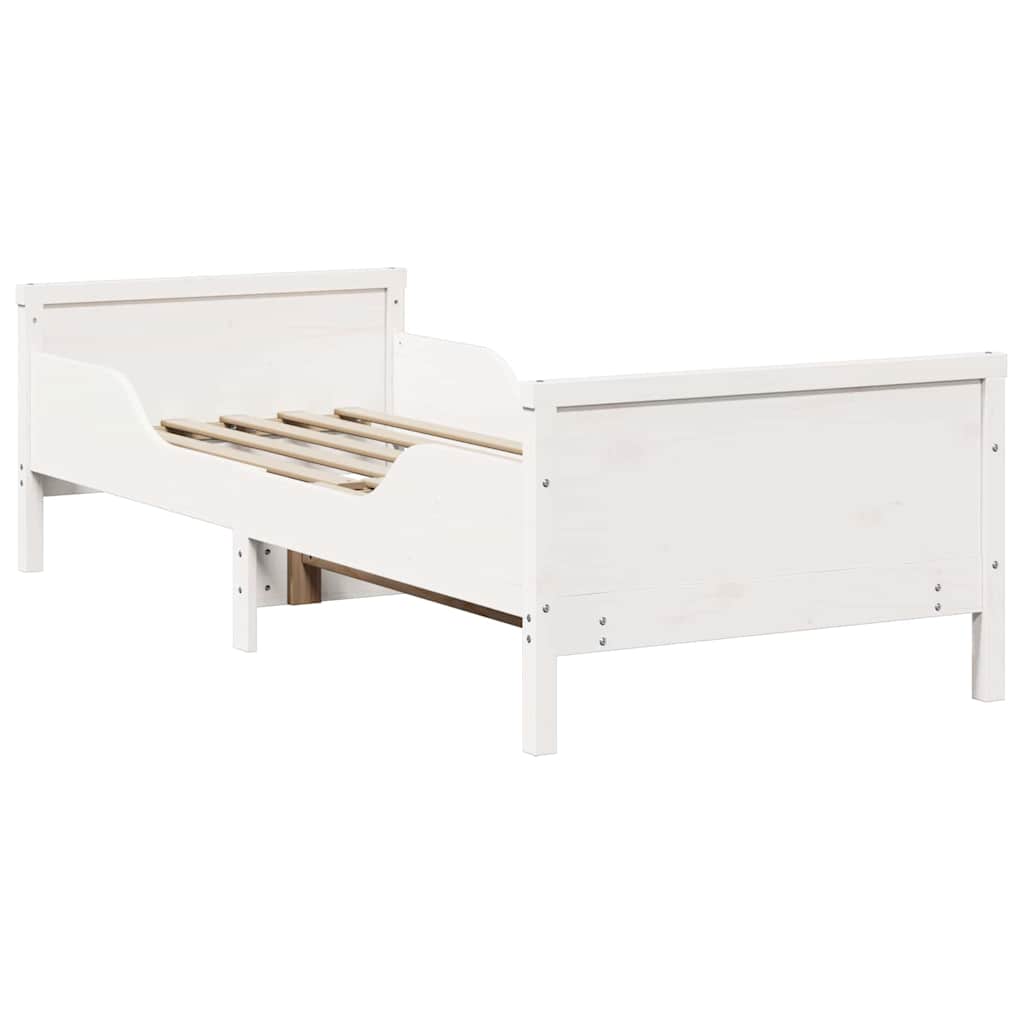 Uitbreidbaar Bedframe voor Kinderen Wit 80 x 130 / 165 / 200 cm