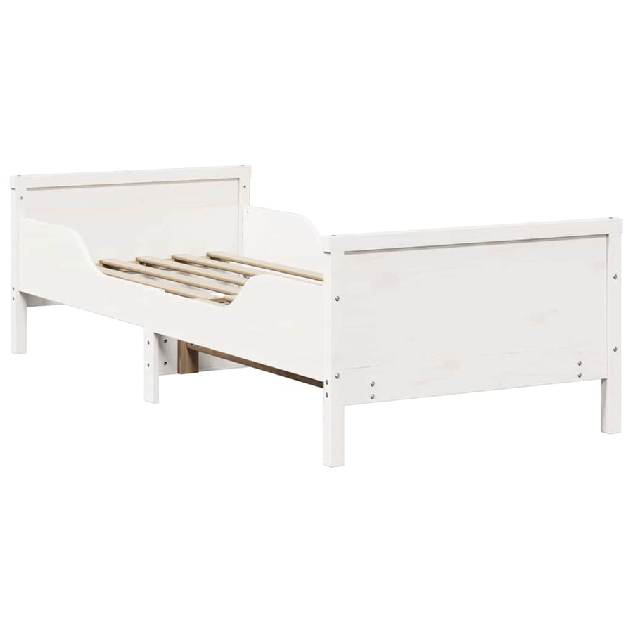 Uitbreidbaar Bedframe voor Kinderen Wit 80 x 130 / 165 / 200 cm