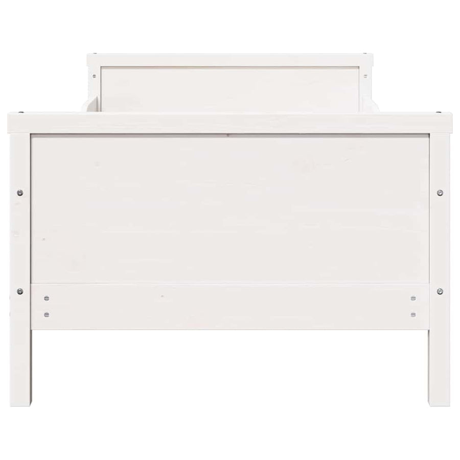 Uitbreidbaar Bedframe voor Kinderen Wit 80 x 130 / 165 / 200 cm