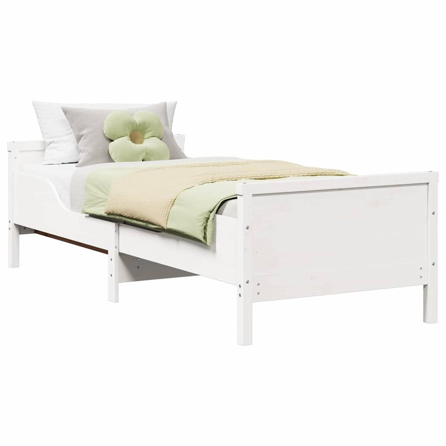 Uitbreidbaar Bedframe voor Kinderen Wit 80 x 130 / 165 / 200 cm