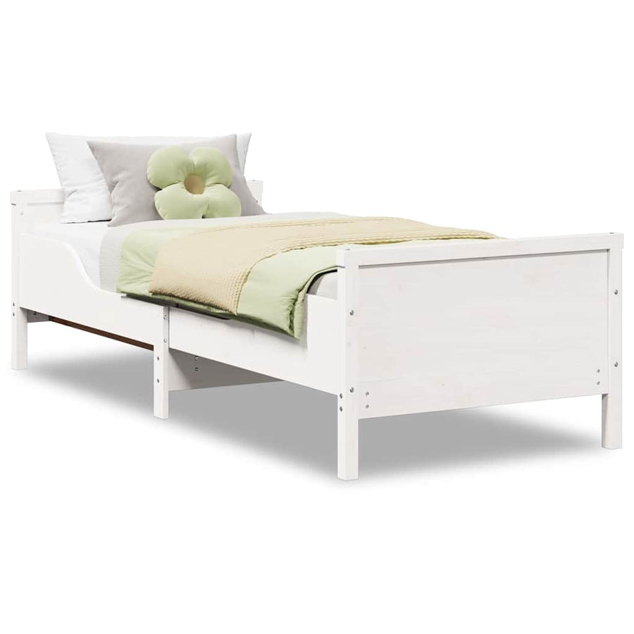 Uitbreidbaar Bedframe voor Kinderen Wit 80 x 130 / 165 / 200 cm