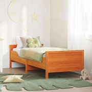 Bedframe massief grenenhout wasbruin 80x200 cm