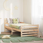 Bedframe massief grenenhout 80x200 cm bruin