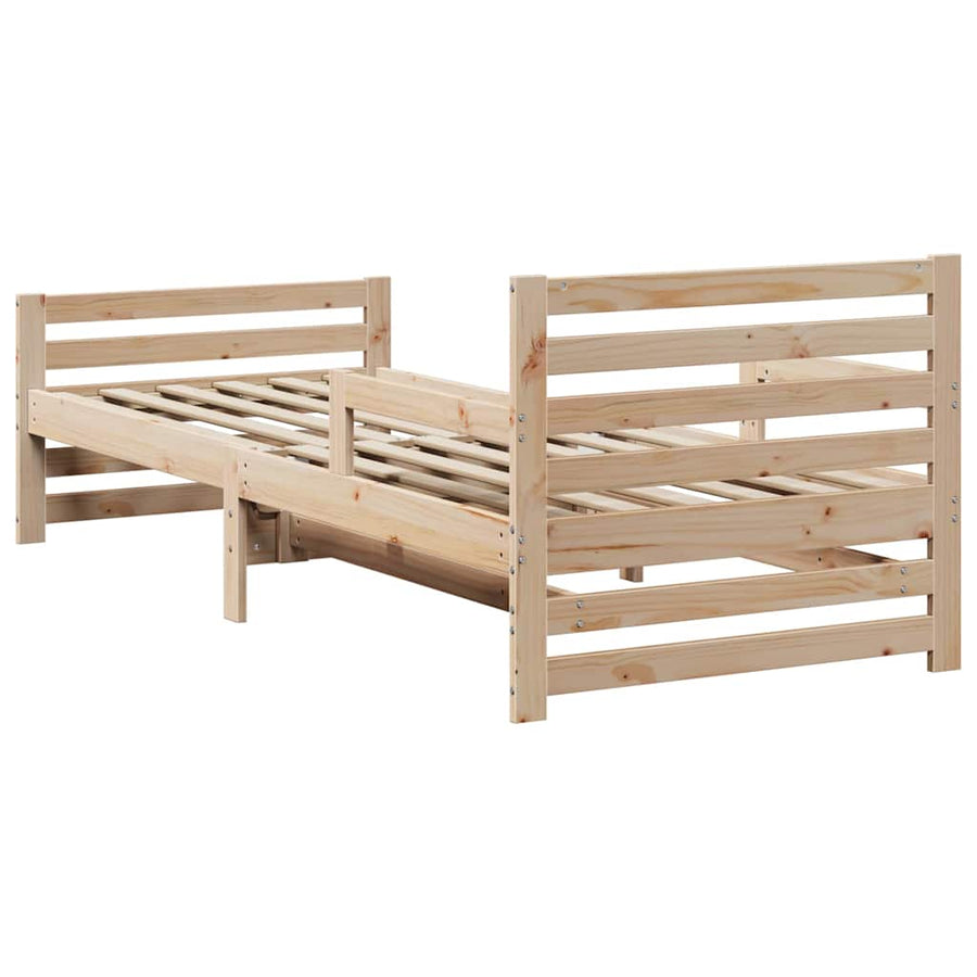 Uitbreidbaar Bedframe voor Kinderen Bruin 80 x 130 / 165 / 200 cm