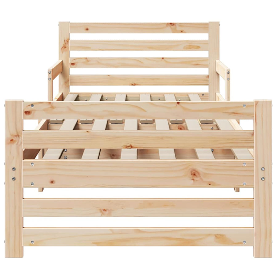 Uitbreidbaar Bedframe voor Kinderen Bruin 80 x 130 / 165 / 200 cm