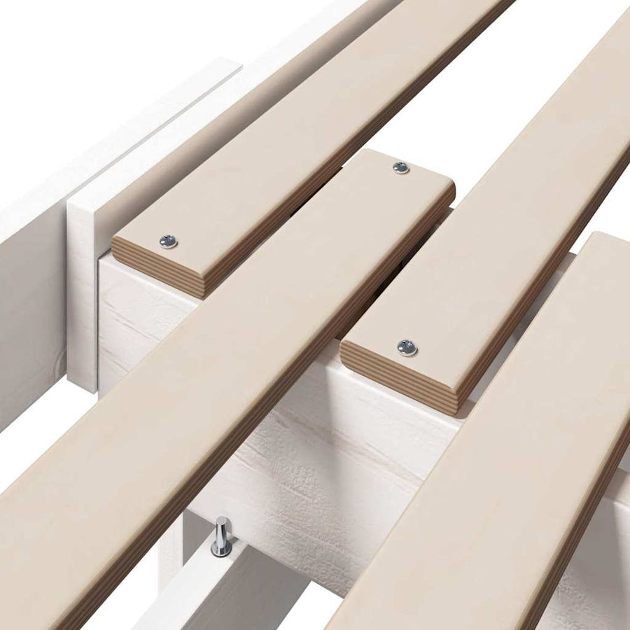 Uitbreidbaar Bedframe voor Kinderen Wit 80 x 130 / 165 / 200 cm