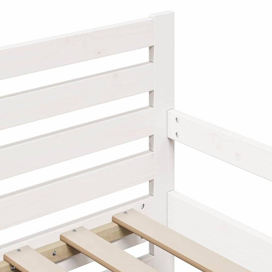 Uitbreidbaar Bedframe voor Kinderen Wit 80 x 130 / 165 / 200 cm