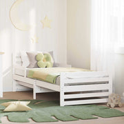 Bedframe 80x200 cm massief grenenhout wit