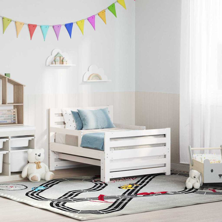 Uitbreidbaar Bedframe voor Kinderen Wit 80 x 130 / 165 / 200 cm