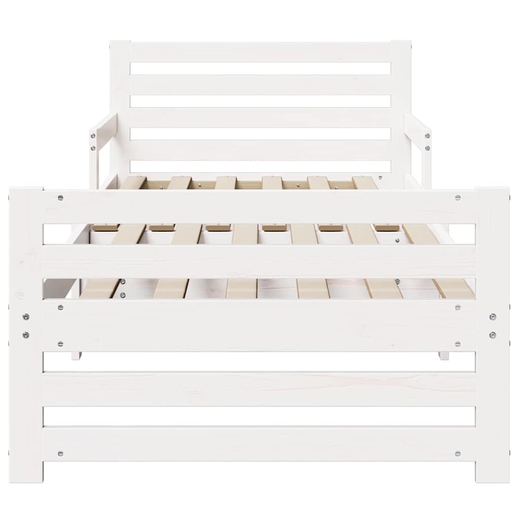 Uitbreidbaar Bedframe voor Kinderen Wit 80 x 130 / 165 / 200 cm
