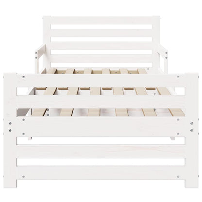 Uitbreidbaar Bedframe voor Kinderen Wit 80 x 130 / 165 / 200 cm