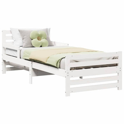 Uitbreidbaar Bedframe voor Kinderen Wit 80 x 130 / 165 / 200 cm