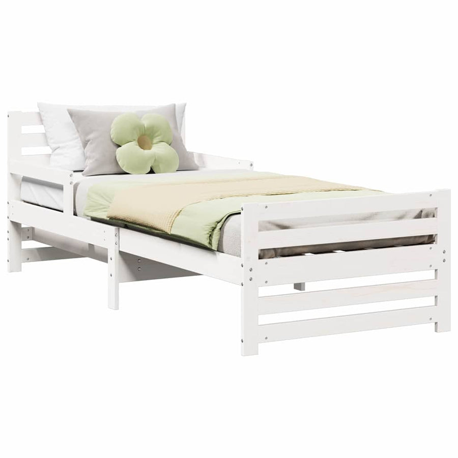 Uitbreidbaar Bedframe voor Kinderen Wit 80 x 130 / 165 / 200 cm