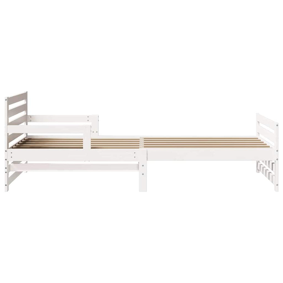 Uitbreidbaar Bedframe voor Kinderen Wit 80 x 130 / 165 / 200 cm