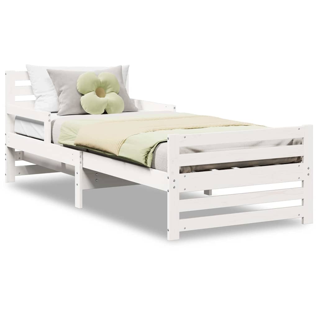 Uitbreidbaar Bedframe voor Kinderen Wit 80 x 130 / 165 / 200 cm
