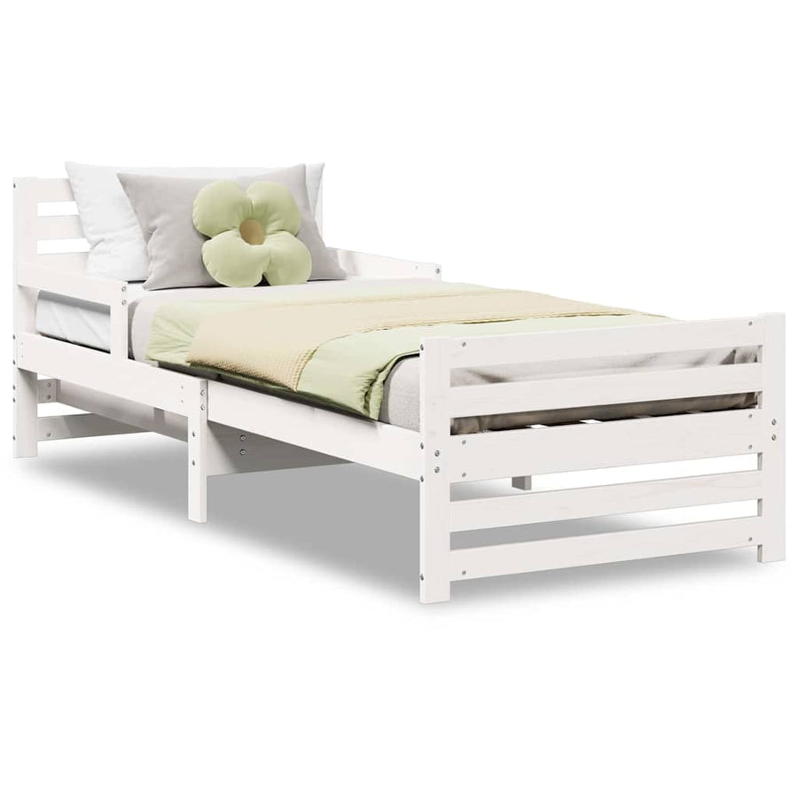 Uitbreidbaar Bedframe voor Kinderen Wit 80 x 130 / 165 / 200 cm