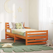 Bedframe 80x200 cm massief grenenhout wasbruin