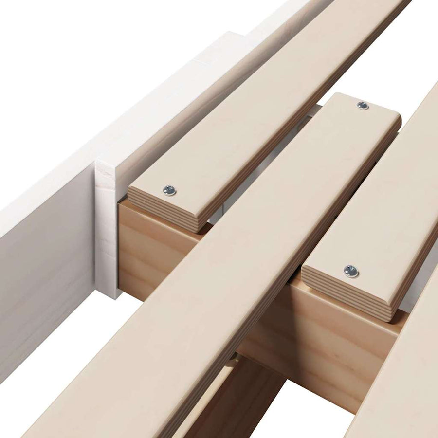 Uitbreidbaar Bedframe voor Kinderen Wit 80 x 130 / 165 / 200 cm