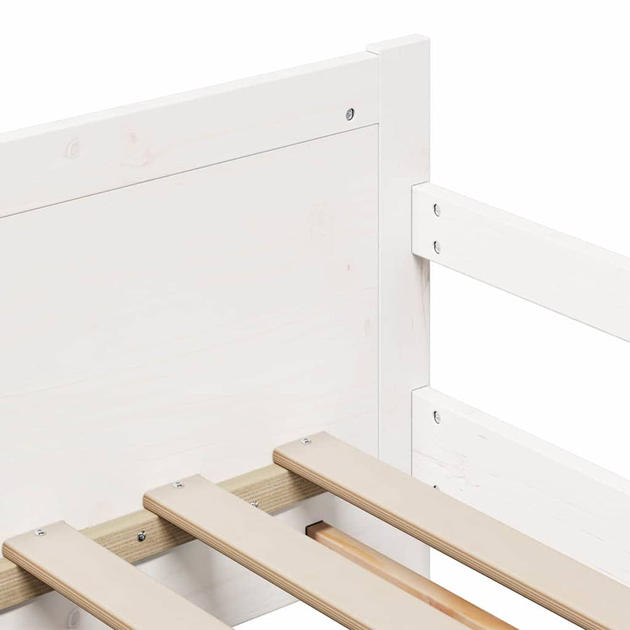 Uitbreidbaar Bedframe voor Kinderen Wit 80 x 130 / 165 / 200 cm