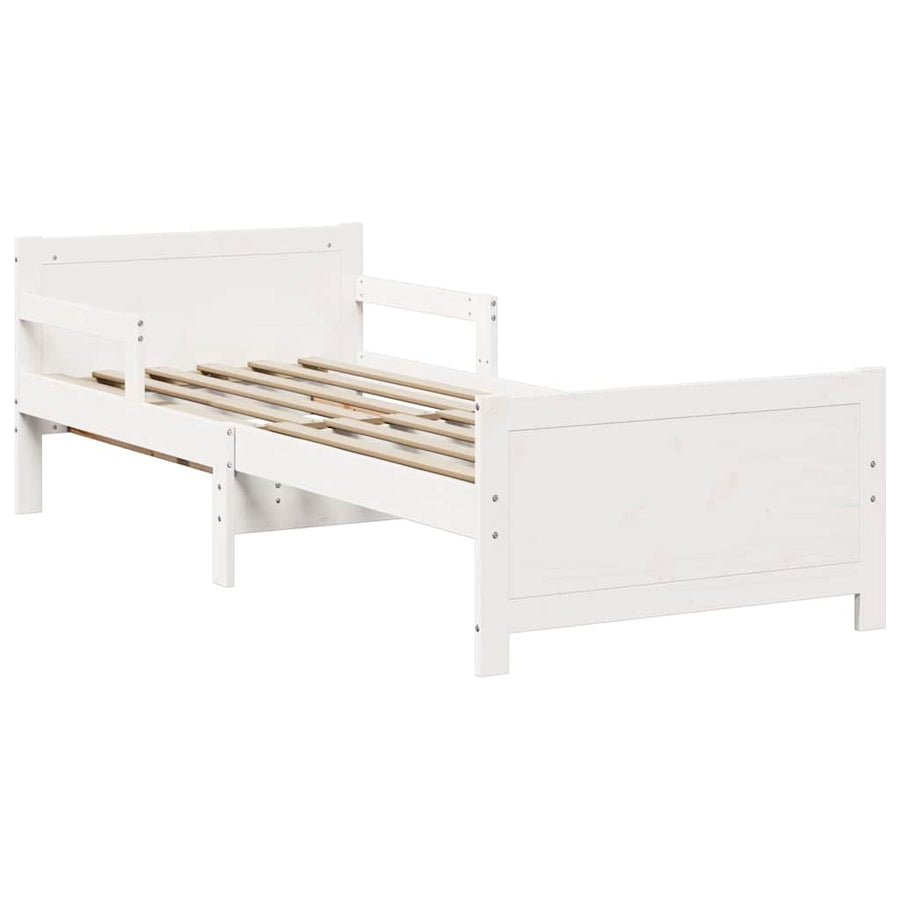 Uitbreidbaar Bedframe voor Kinderen Wit 80 x 130 / 165 / 200 cm