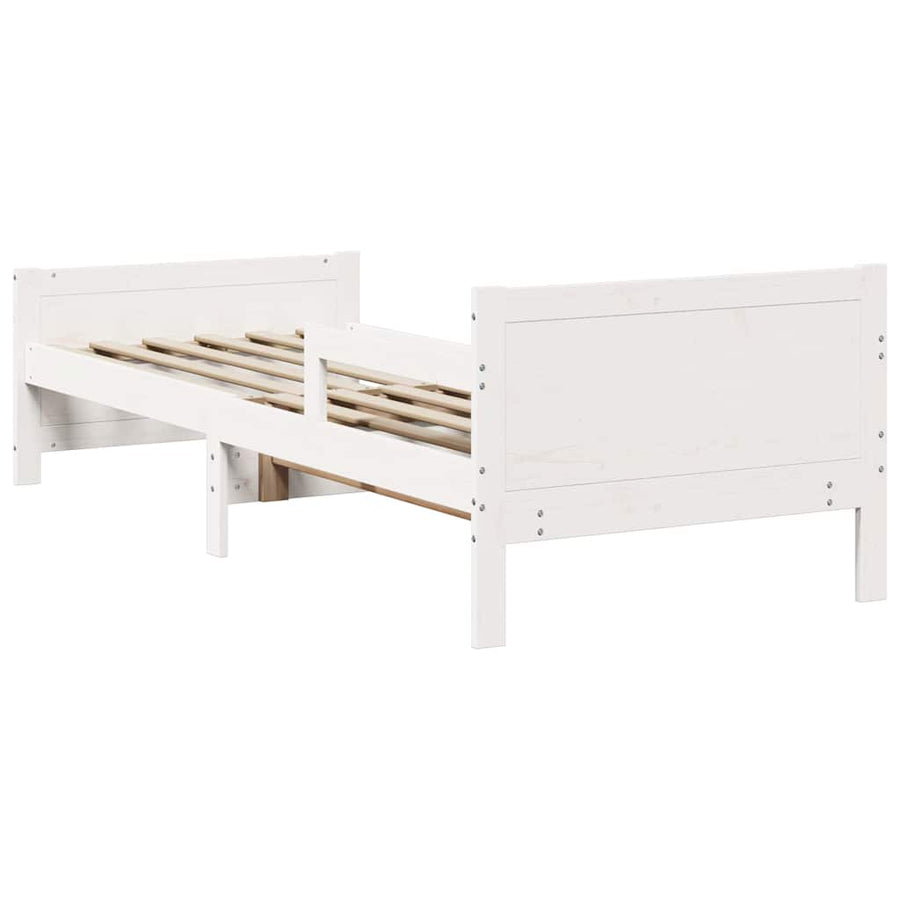 Uitbreidbaar Bedframe voor Kinderen Wit 80 x 130 / 165 / 200 cm