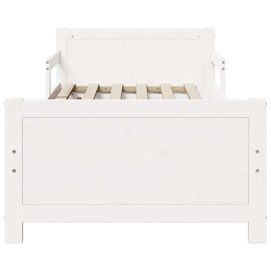 Uitbreidbaar Bedframe voor Kinderen Wit 80 x 130 / 165 / 200 cm