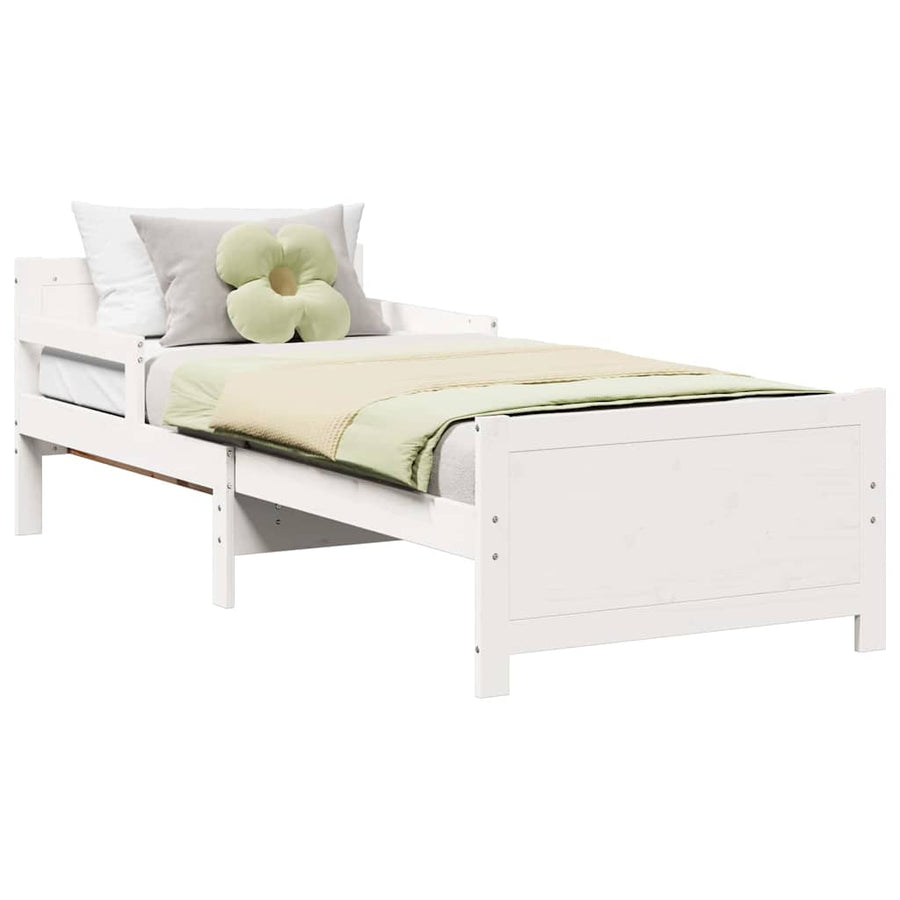 Uitbreidbaar Bedframe voor Kinderen Wit 80 x 130 / 165 / 200 cm