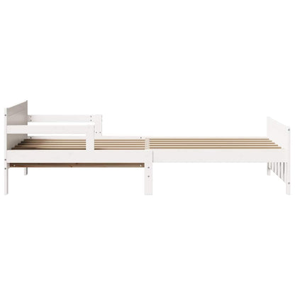 Uitbreidbaar Bedframe voor Kinderen Wit 80 x 130 / 165 / 200 cm
