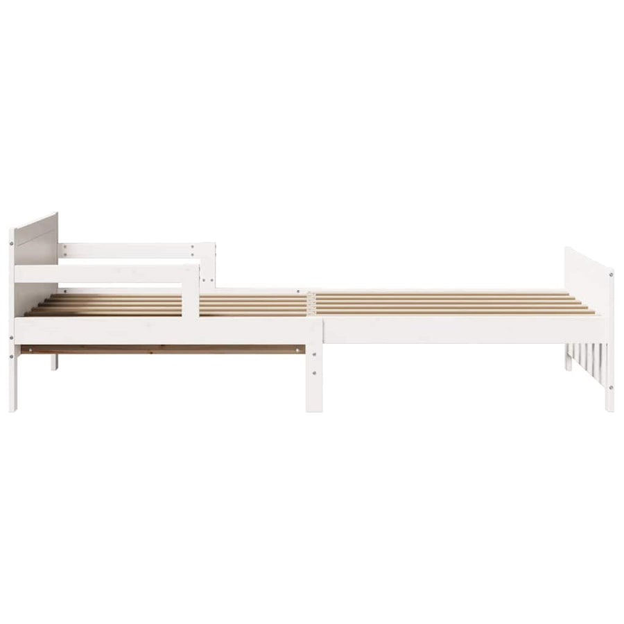 Uitbreidbaar Bedframe voor Kinderen Wit 80 x 130 / 165 / 200 cm