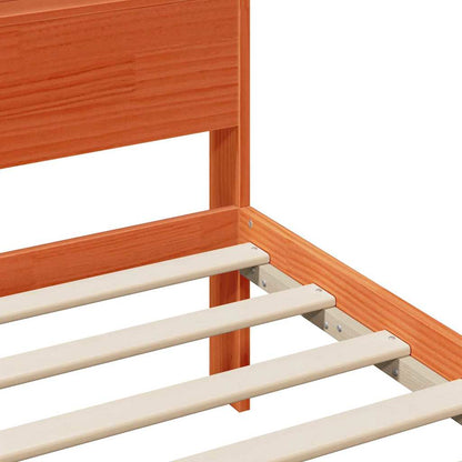 Bedframe met hoofdeinde Wasbruin 90 x 200 cm Massief grenenhout