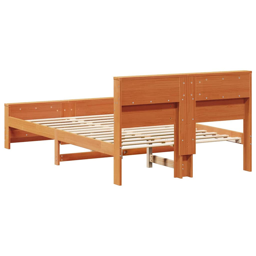 Bedframe Wasbruin 140 x 190 cm Massief grenenhout