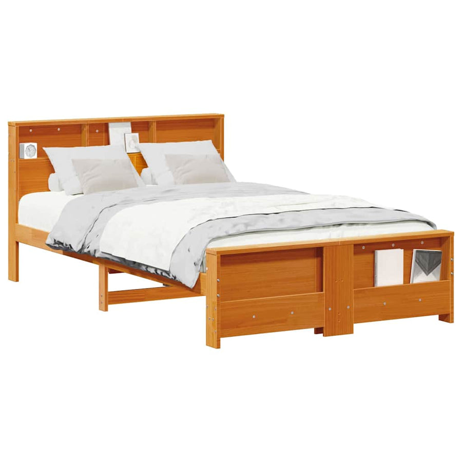 Bedframe Wasbruin 140 x 190 cm Massief grenenhout