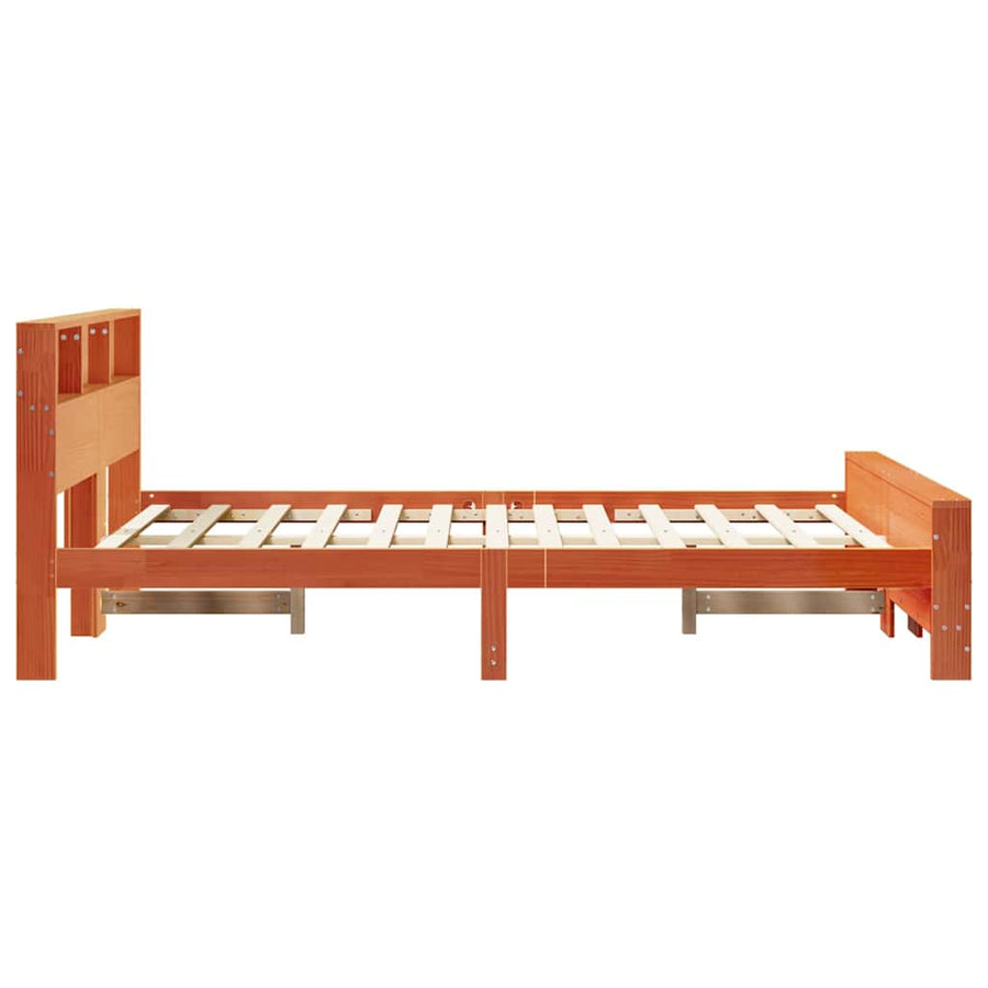 Bedframe Wasbruin 140 x 190 cm Massief grenenhout