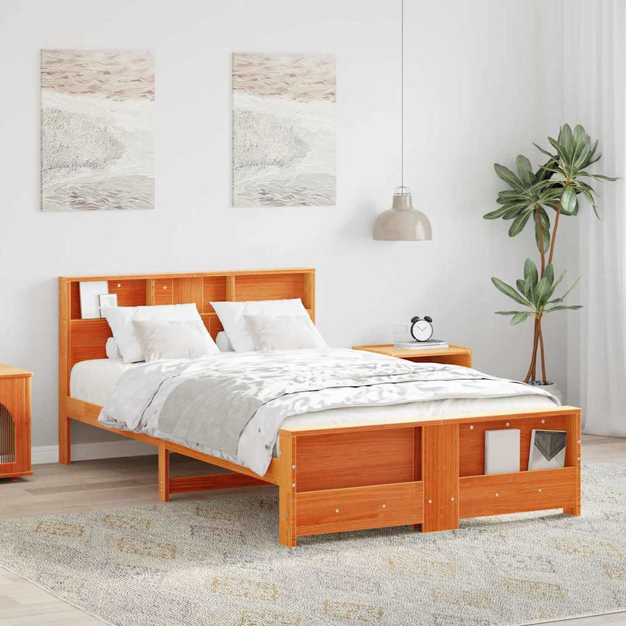 Bedframe Wasbruin 120 x 190 cm Massief grenenhout