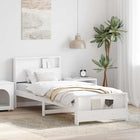 Bedframe 75x190 cm massief grenenhout wit