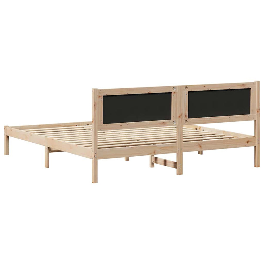 Bedframe Lichtgrijs 180 x 200 cm Massief grenenhout