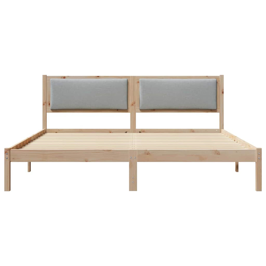 Bedframe Lichtgrijs 180 x 200 cm Massief grenenhout