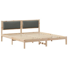Bedframe Donkergrijs 180 x 200 cm Massief grenenhout