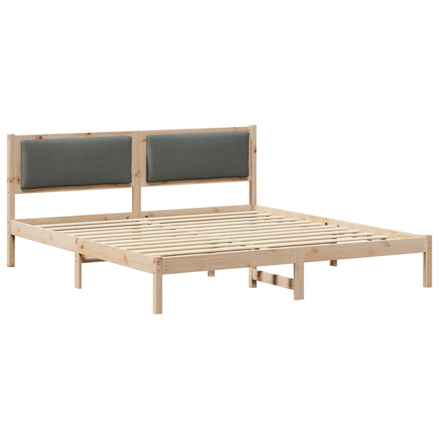 Bedframe Donkergrijs 180 x 200 cm Massief grenenhout