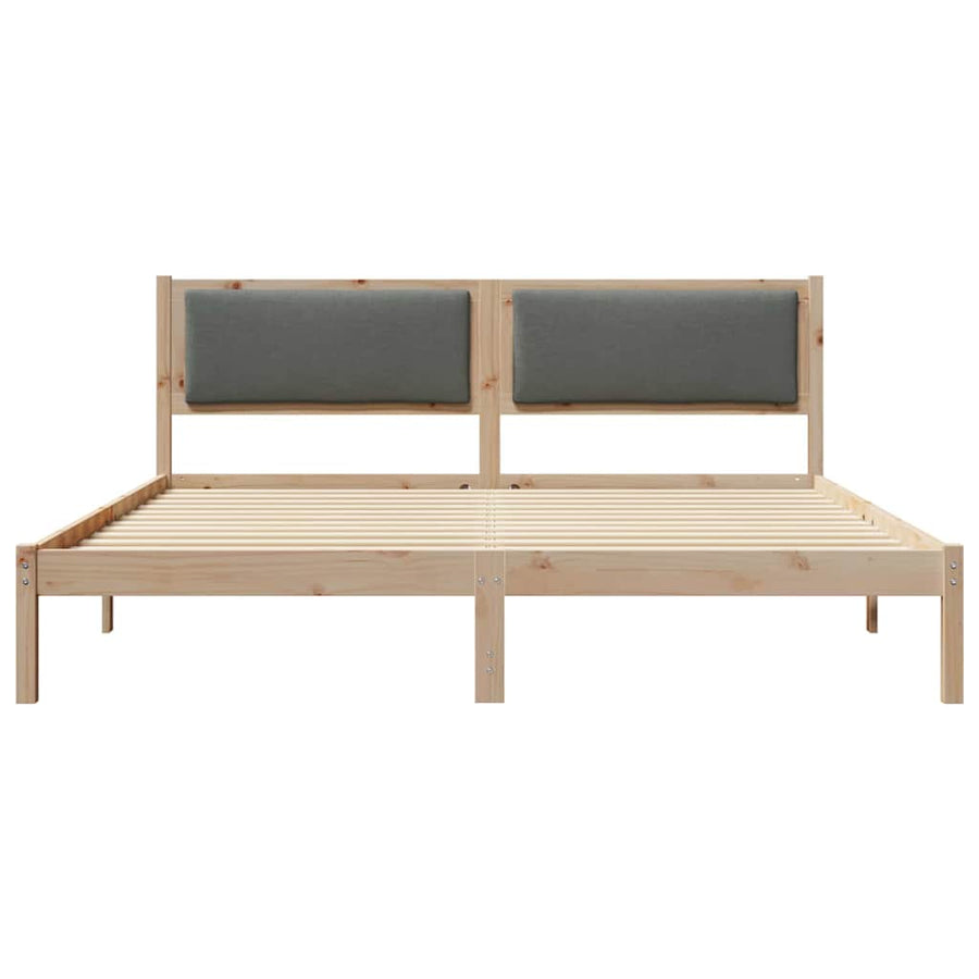 Bedframe Donkergrijs 180 x 200 cm Massief grenenhout