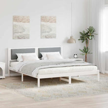 Bedframe Lichtgrijs 180 x 200 cm Massief grenenhout