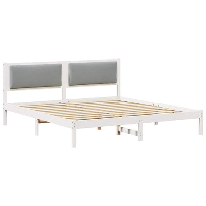 Bedframe Lichtgrijs 180 x 200 cm Massief grenenhout