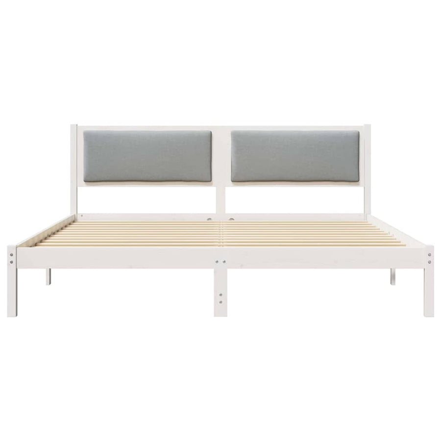 Bedframe Lichtgrijs 180 x 200 cm Massief grenenhout