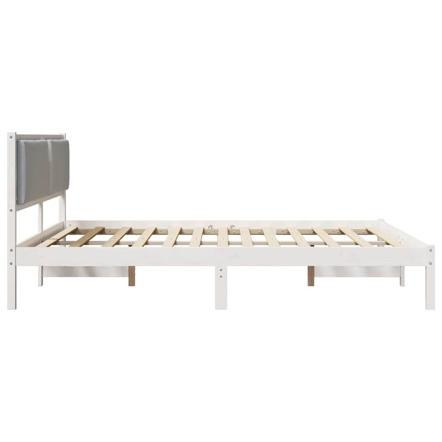 Bedframe Lichtgrijs 180 x 200 cm Massief grenenhout