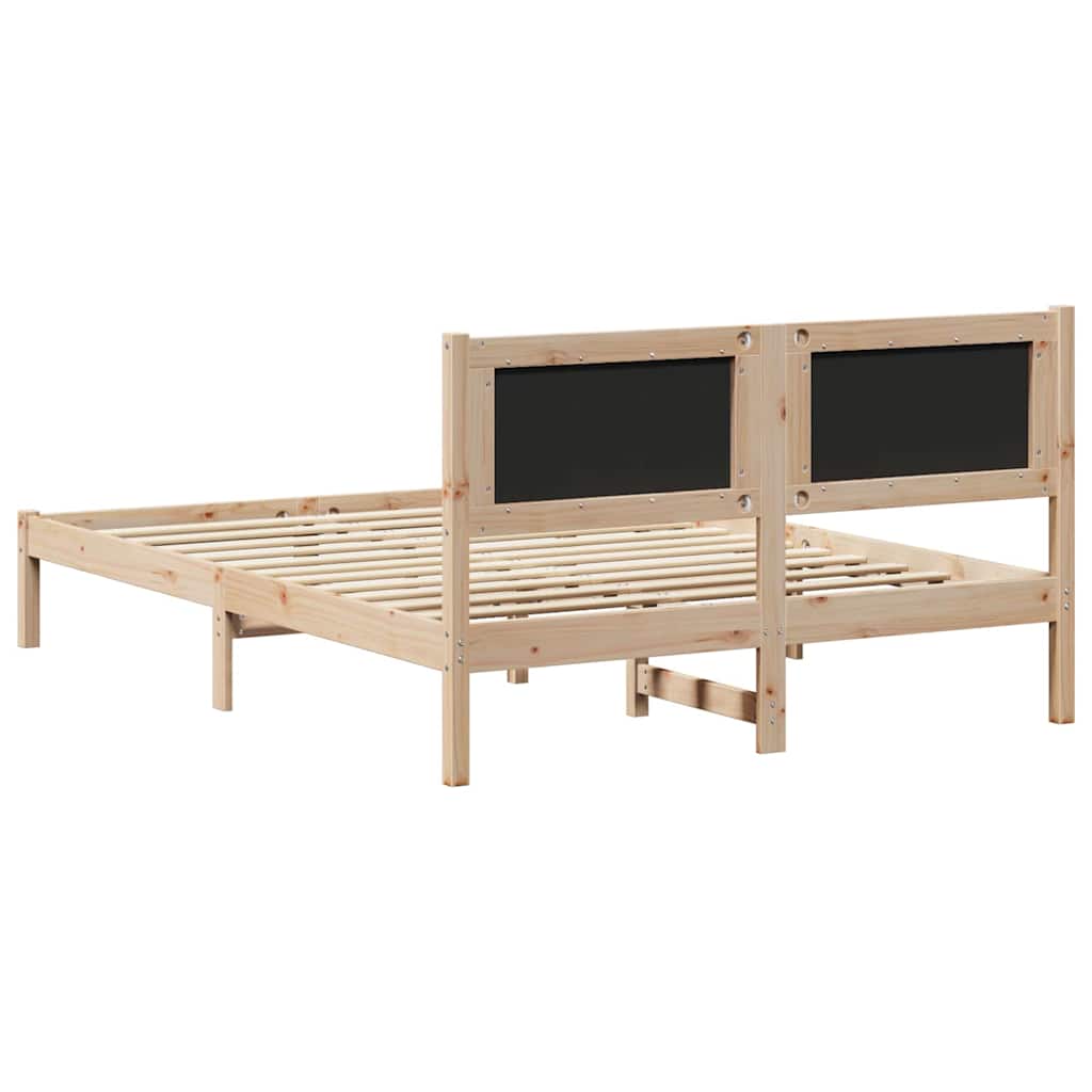 Bedframe Lichtgrijs 160 x 200 cm Massief grenenhout