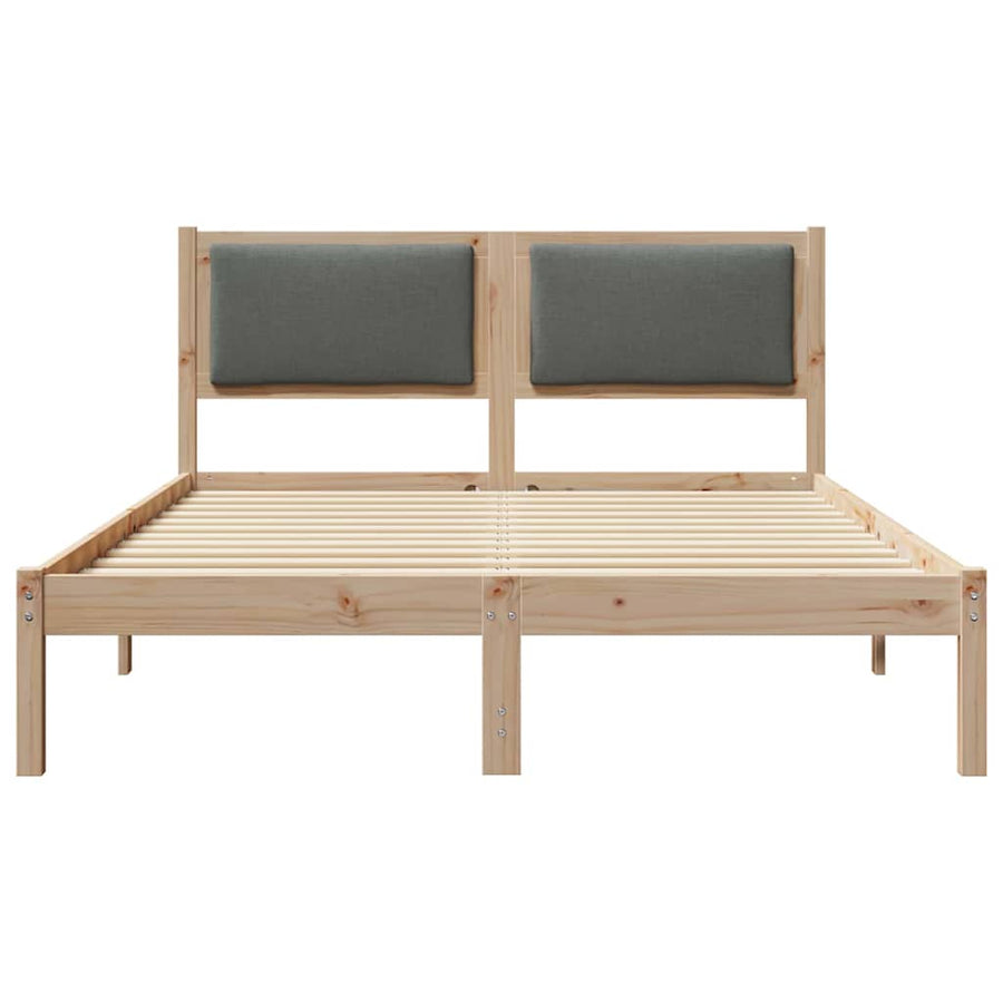 Bedframe Donkergrijs 150 x 200 cm Massief grenenhout