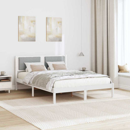 Bedframe Lichtgrijs 150 x 200 cm Massief grenenhout