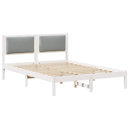 Bedframe Lichtgrijs 150 x 200 cm Massief grenenhout